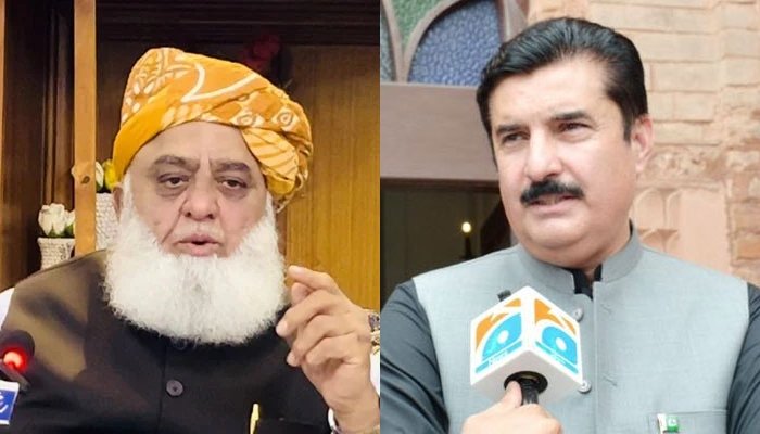 مولانا فضل الرحمان کے تحفظات ہیں جنہیں بیٹھ کر دور کرلیں گے:گورنر کے پی