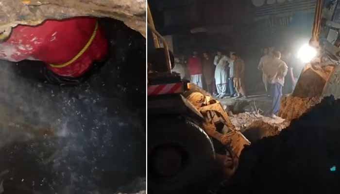 کراچی: کئی گھنٹے گزرگئے، مین ہول میں گرنیوالے بچے کا پتا نہ چل سکا، ریسکیو آپریشن جاری، شہری مشتعل