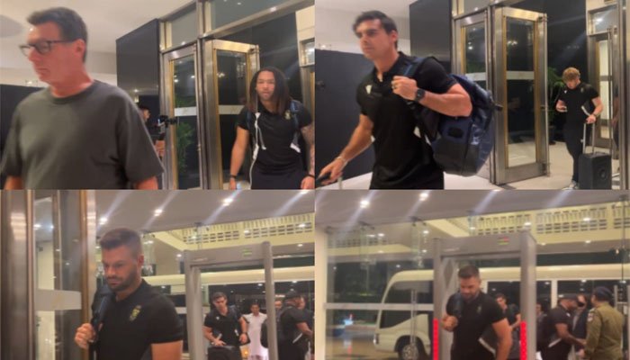 جنوبی افریقی کرکٹ ٹیم کے کھلاڑیوں کا پہلا گروپ ٹیسٹ سیریز کیلئے لاہور پہنچ گیا