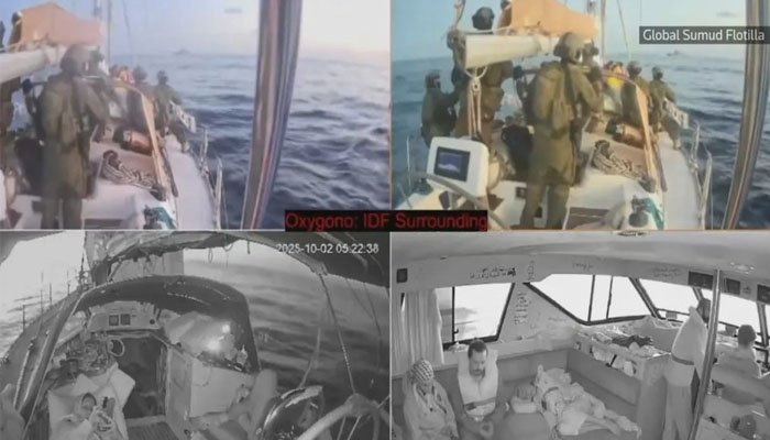 اسرائیلی بحریہ کا فلوٹیلا کی 42 کشتیوں پر قبضہ، مشتاق احمد سمیت 450 افراد گرفتار