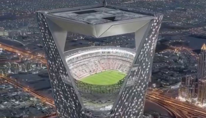 سوشل میڈیا پر وائرل سعودی عرب کے&rsquo;اسکائی اسٹیڈیم&lsquo; کی ویڈیو کی حقیقت سامنے آگئی