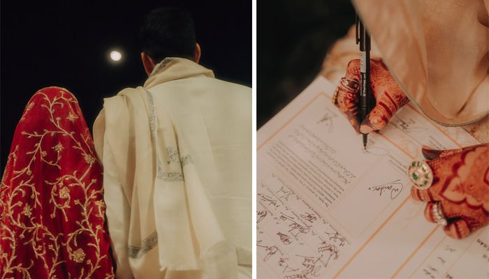 فلم &rsquo;دنگل&lsquo; میں عامر خان کے ساتھ آنیوالی زائرہ وسیم نے اچانک نکاح کرلیا، تصاویر بھی جاری